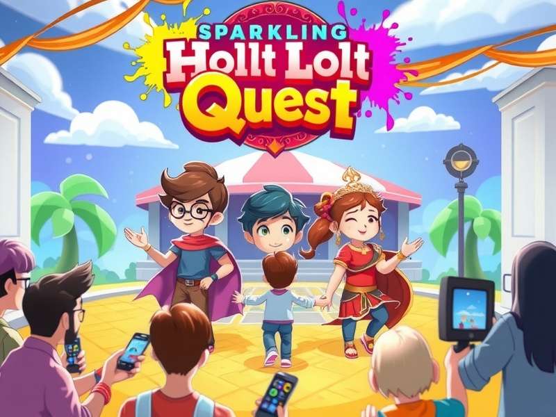 Sparkling Holi Quest community event showing players gathering